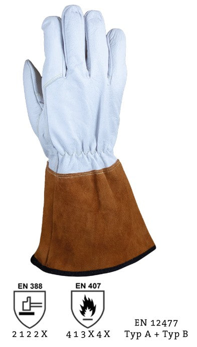 WIG Schweißerhandschuh TKW – Ziegenleder mit langer Stulpe